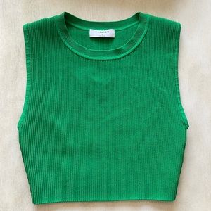 Aritzia Babaton sculpt knit muscle tank cropped.